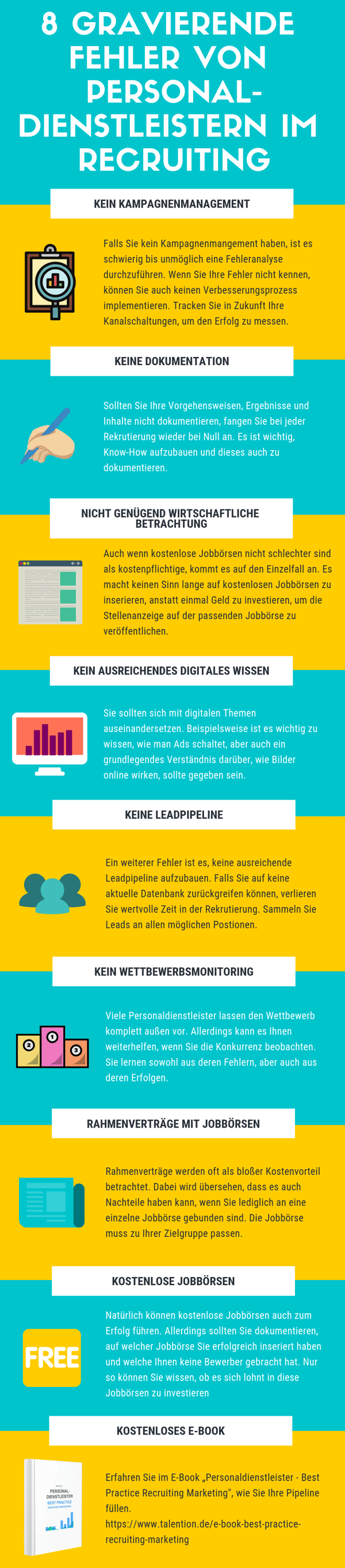 8 Fehler Personaldienstleister - Infografik