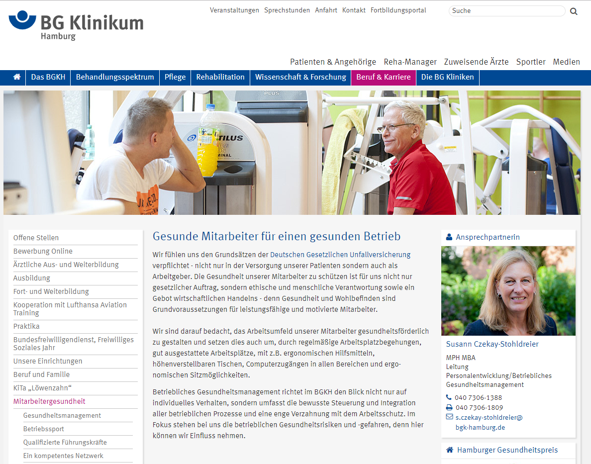 Employer Branding Beispiel BG Klinikum Hamburg