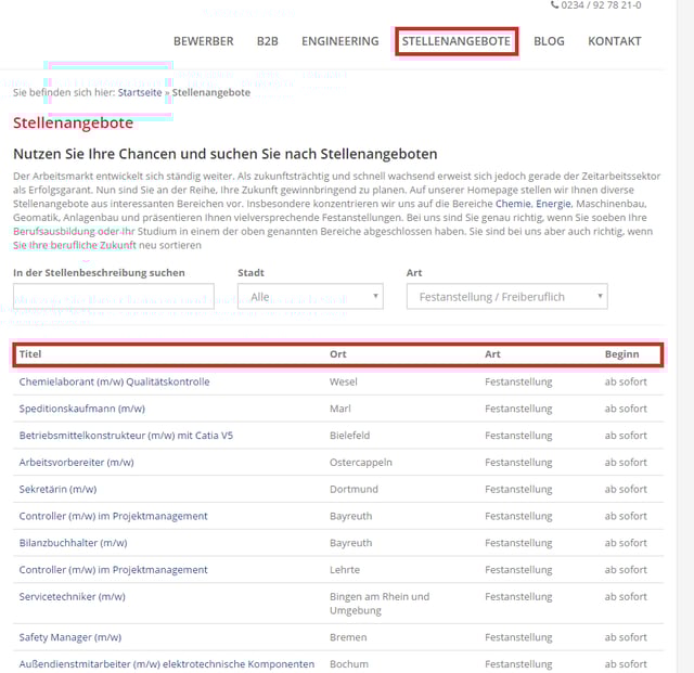 Stellenangebote Staffxperts Stellenangebote Staffxperts