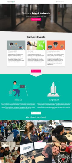 Talent Network Landingpage