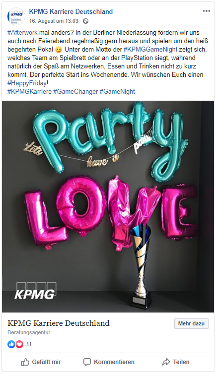 KPMG Facebook Employer Branding
