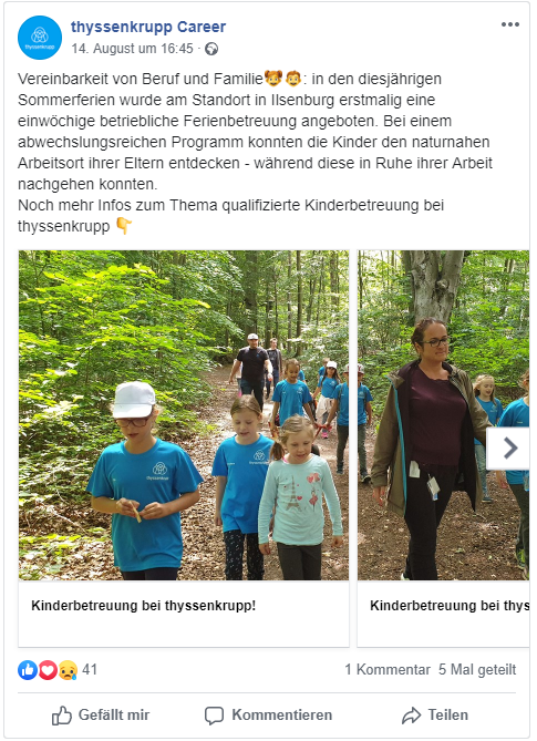 Thyssenkrupp Employer Branding Facebook