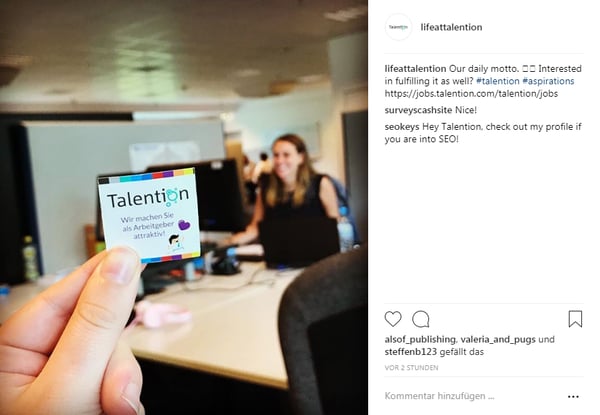 Talention Instagram Account